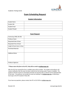 Exam Scheduling Request  Student Information Exam Request