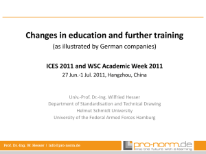 Changes in education and further training (as illustrated by German companies)
