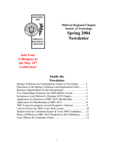 Spring 2004 Newsletter Join Your Colleagues at