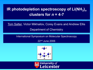 IR photodepletion spectroscopy of Li(NH ) n