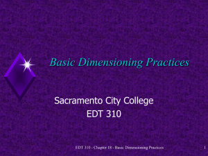Basic Dimensioning Practices Sacramento City College EDT 310