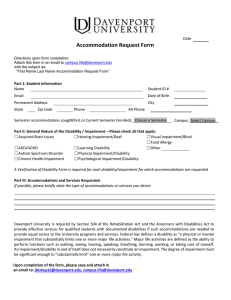 Accommodation Request Form  Date