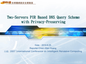Two-Servers PIR Based DNS Query Scheme with Privacy-Preserving