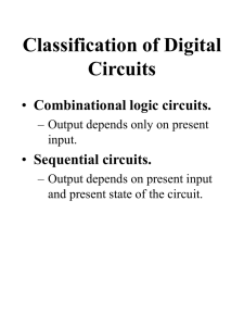 Classification of Digital Circuits Combinational logic circuits. Sequential circuits.