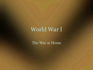 World War I The War at Home