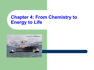Chapter 4: From Chemistry to Energy to Life www.aw-bc.com/Withgott