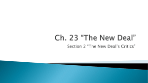 Section 2 “The New Deal’s Critics”