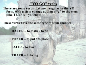 -”YO-GO” verbs
