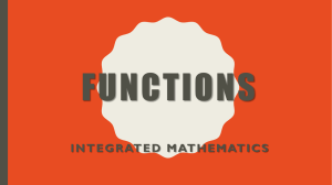 FUNCTIONS I N T E G R AT E D  ...