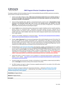 CME Program Director Compliance Agreement