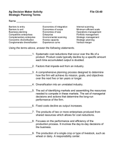 Ag Decision Maker Activity File C6-40 Strategic Planning Terms