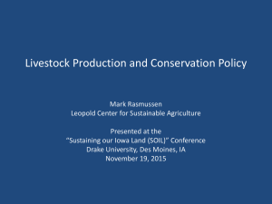 Livestock Production and Conservation Policy