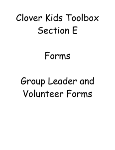 Clover Kids Toolbox Section E  Forms