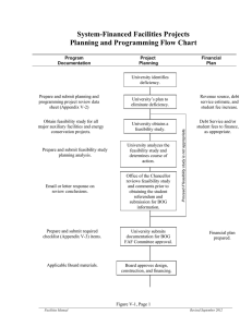 System-Financed Facilities Projects Planning and Programming Flow Chart