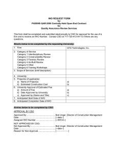 IWO REQUEST FORM for PASSHE-QAR-2005 Centrally-Held Open-End Contract