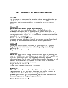 AMC Cinnamon Bay Trip Itinerary March 19-27 2004