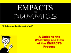 DUMMIES EMPACTS A Guide to the What Why and How