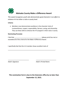 Mahaska County Make a Difference Award