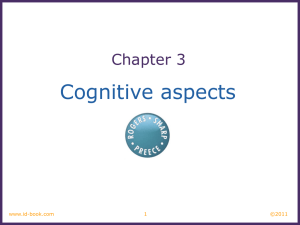 Cognitive aspects Chapter 3 ©2011 1