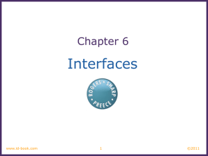Interfaces Chapter 6 ©2011 1
