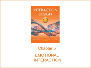 Chapter 5 EMOTIONAL INTERACTION