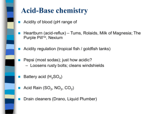 Acid-Base chemistry