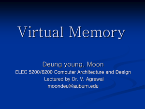 Virtual Memory Deung young, Moon ELEC 5200/6200 Computer Architecture and Design