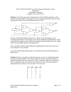ELEC 5270-001/6270-001 Low-Power Design of Electronic Circuits Spring 2013 Homework 3 Problems