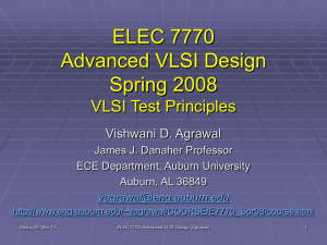 ELEC 7770 Advanced VLSI Design Spring 2008 VLSI Test Principles