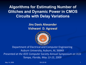 Algorithms for Estimating Number of Glitches and Dynamic Power in CMOS