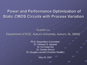 Power and Performance Optimization of Static CMOS Circuits with Process Variation