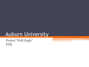 Auburn University Project “Wall-Eagle” PDR