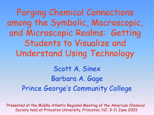 Forging Chemical Connections among the Symbolic, Macroscopic, and Microscopic Realms:  Getting