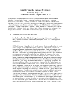 Draft Faculty Senate Minutes Thursday, May 4, 2011
