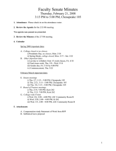 Faculty Senate Minutes Thursday, February 21, 2008