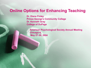 Online Options for Enhancing Teaching