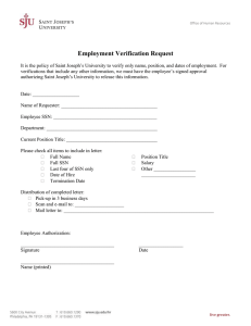 Employment Verification Request