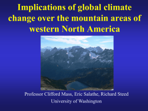 Implications of global climate change over the mountain areas of