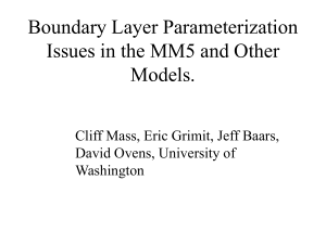 Boundary Layer Parameterization Issues in the MM5 and Other Models.