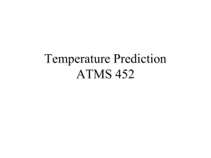 Temperature Prediction ATMS 452