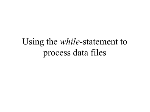 while process data files