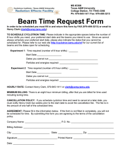 Beam Time Request Form