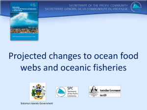 Projected changes to ocean food webs and oceanic fisheries Solomon Islands Government
