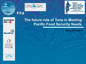 The future role of Tuna in Meeting Pacific Food Security Needs
