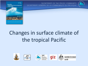 Changes in surface climate of the tropical Pacific