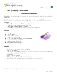 : Classes for All  Sparkling Summer Bath Salts