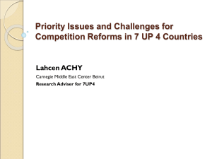 Priority Issues and Challenges for Lahcen ACHY Carnegie Middle East Center Beirut