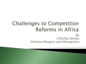 By Chilufya Sampa Director Mergers and Monopolies