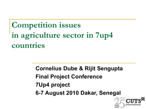 Competition issues in agriculture sector in 7up4 countries