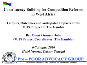 Constituency Building for Competition Reforms in West Africa